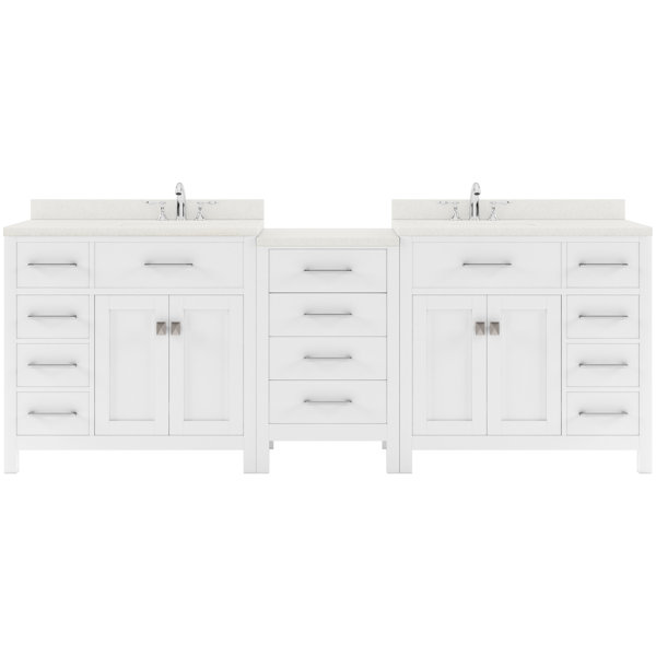 Winston Porter Slagelse 93'' Freestanding Double Bathroom Vanity with